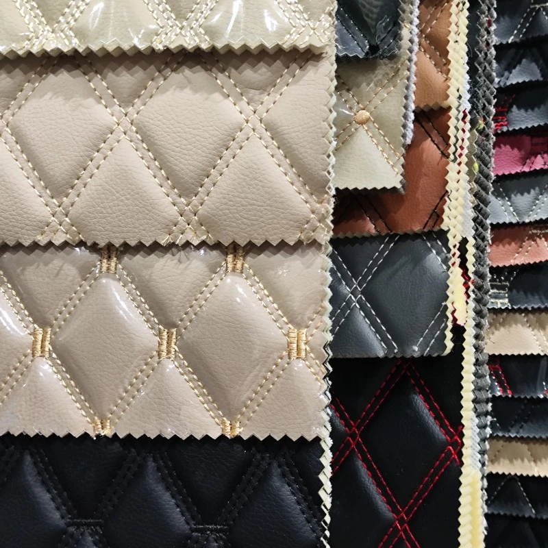 PVC-broderiläder med genomskinligt PVC-ark